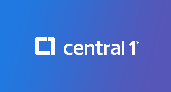 Central 1 Banner - Blue to Purple Background