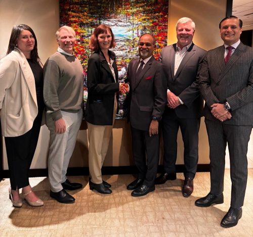 Photo of the Central 1 and Intellect Design leaders